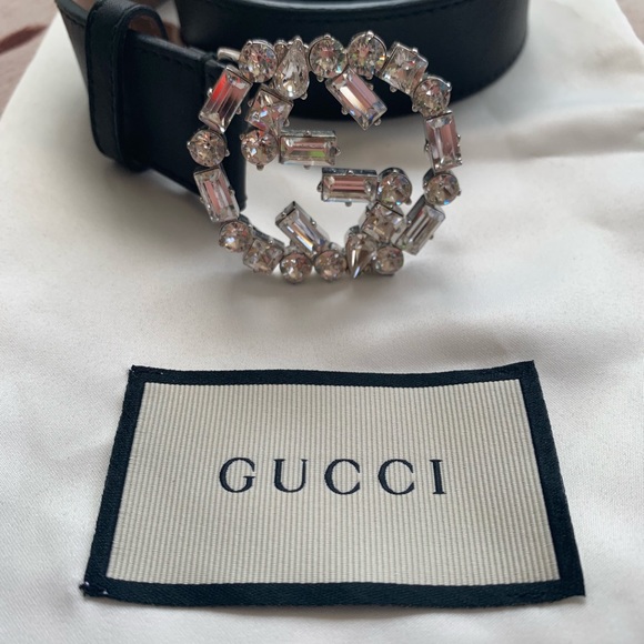 gucci crystal belt